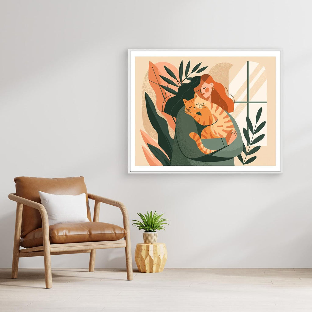 Pet Parent Framed Pop Art | Cat Lover Canvas