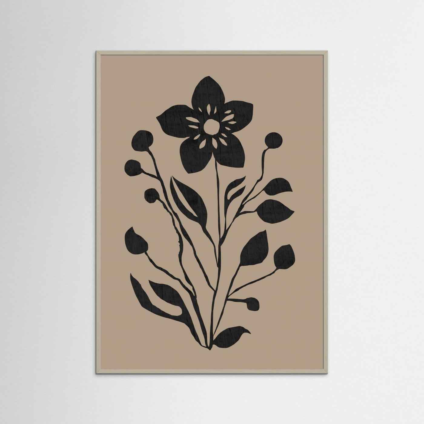 Minimalist floral wall art | Boho Living Room Print