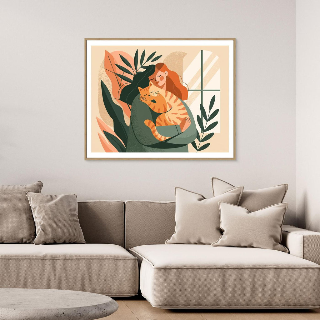 Pet Parent Framed Pop Art | Cat Lover Canvas