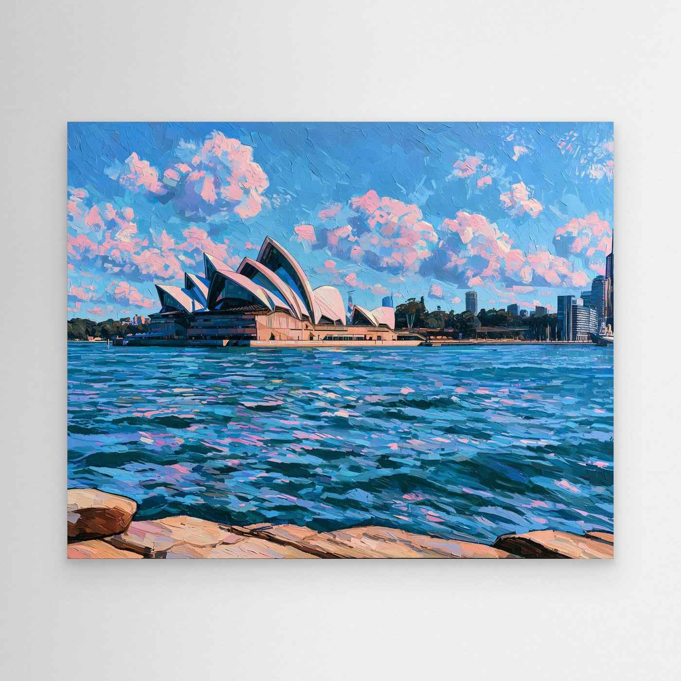 Sydney Opera House Framed Pop Art Canvas – Colourful Australian Landmark Wall Art