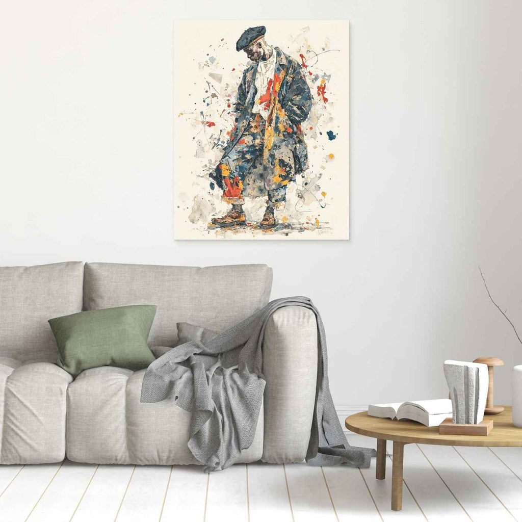 Dapper Gentleman Framed Pop Art Canvas – Urban Street Art Style