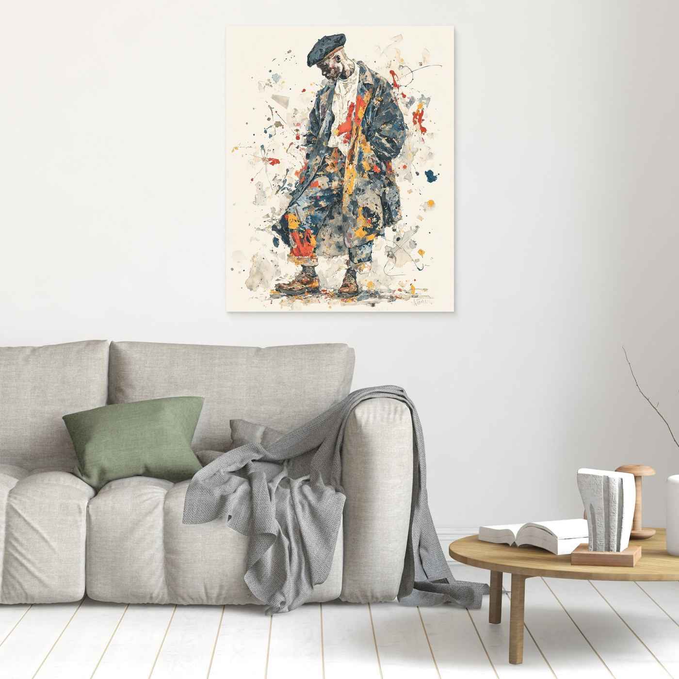 Dapper Gentleman Framed Pop Art Canvas – Urban Street Art Style