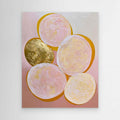 Blush Gold Abstract Circles Framed Pop Art