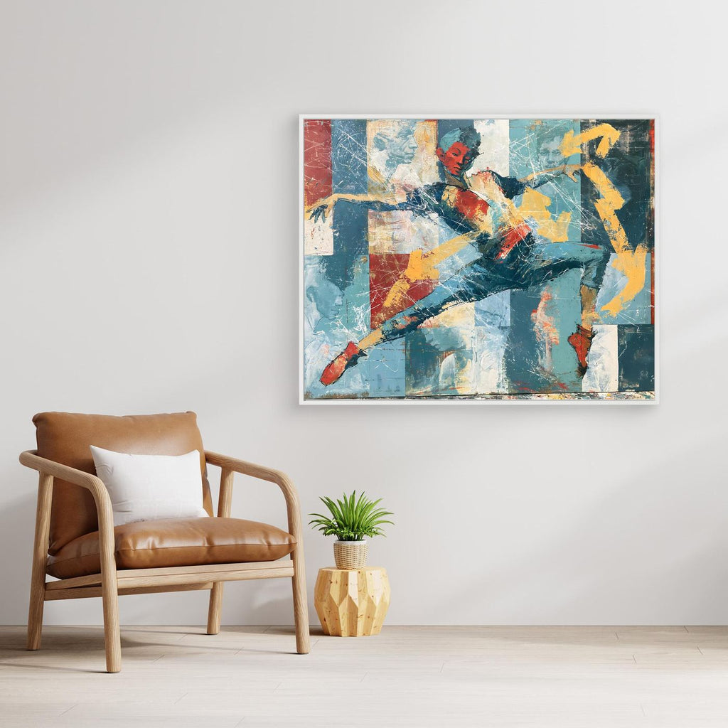 Abstract Dancer Framed Pop Art Canvas