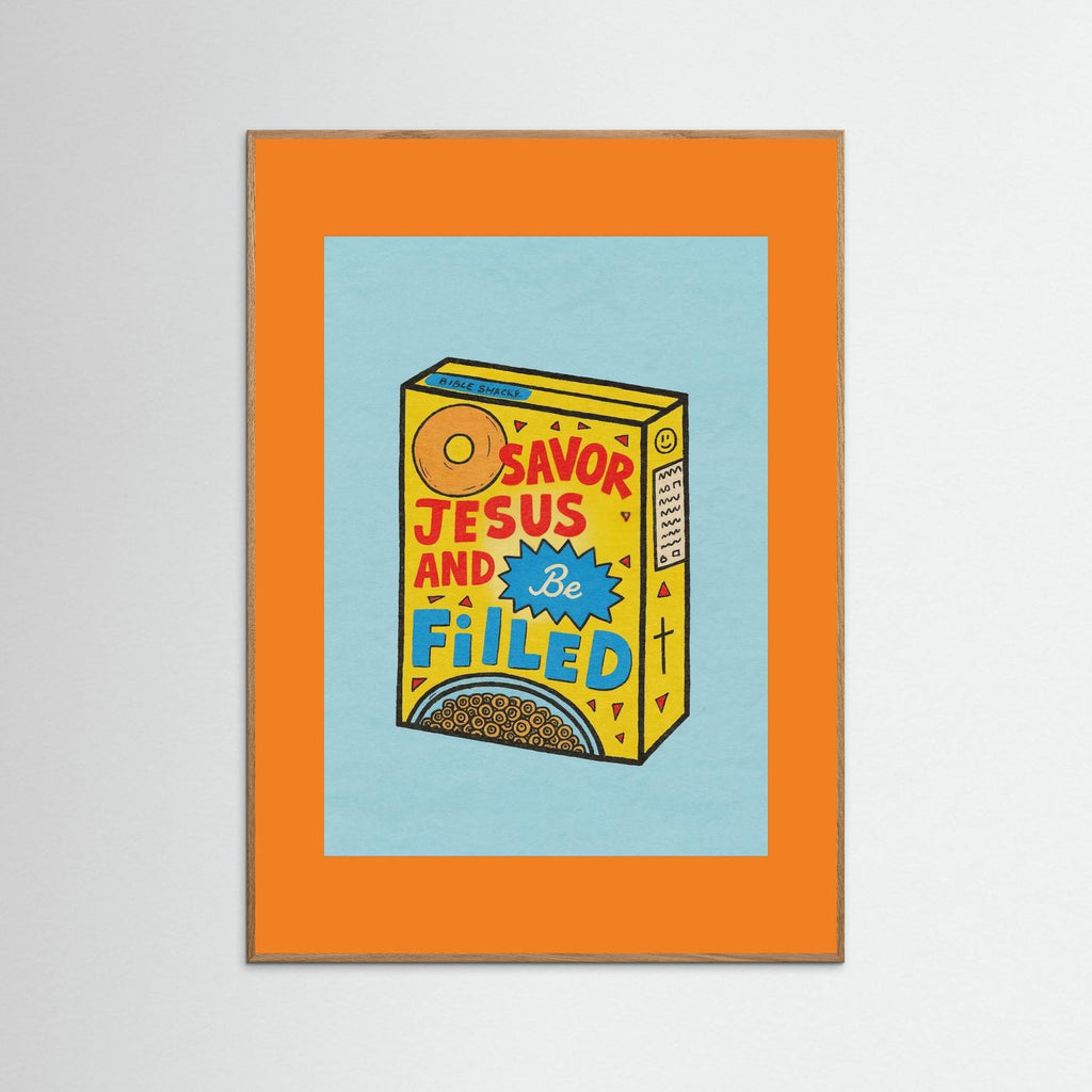 Fine Art Paper Christian Wall Art – Playful Retro Print