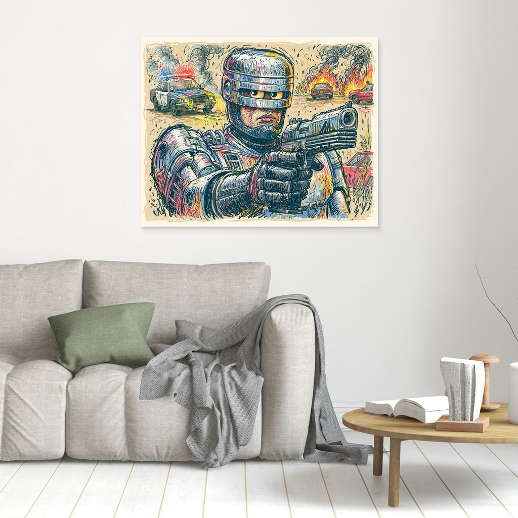 Robocop Framed Pop Art Canvas