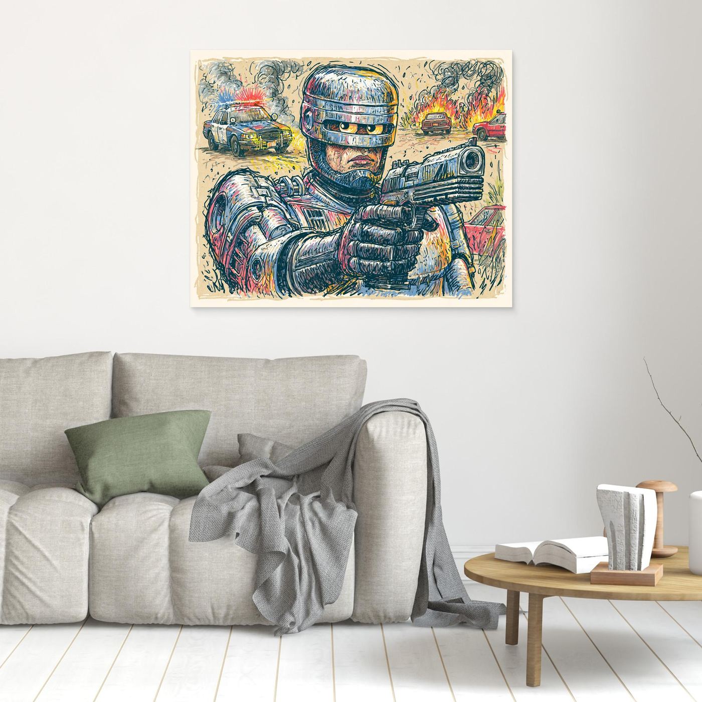 Robocop Framed Pop Art Canvas