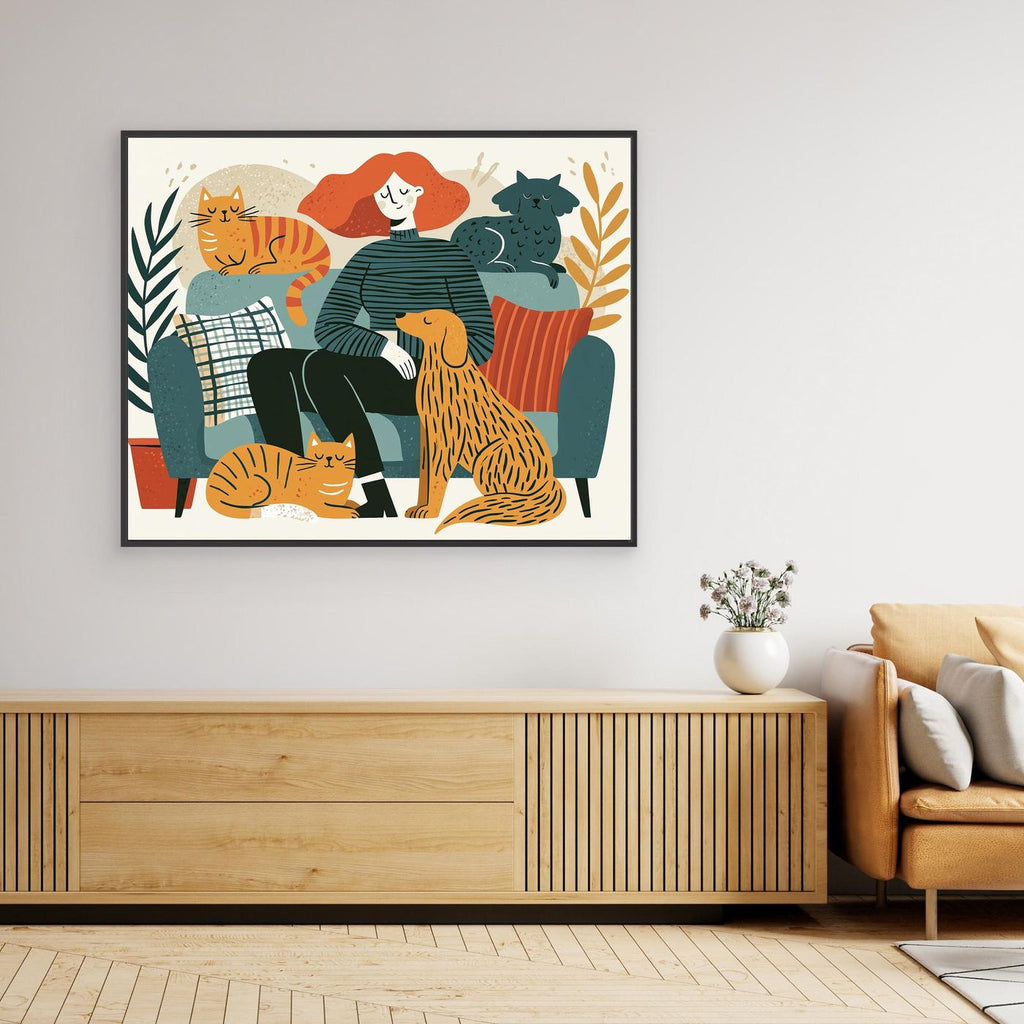 Pet Parent Framed Pop Art Canvas