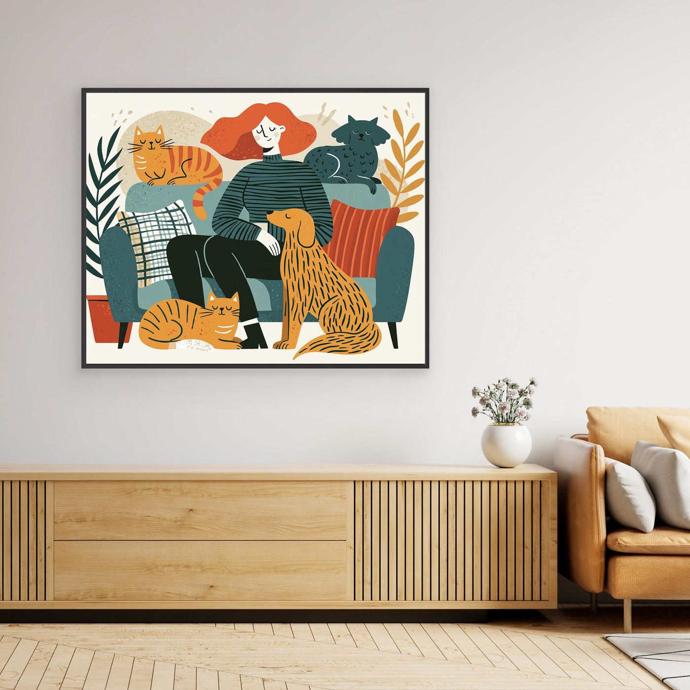 Pet Parent Framed Pop Art Canvas