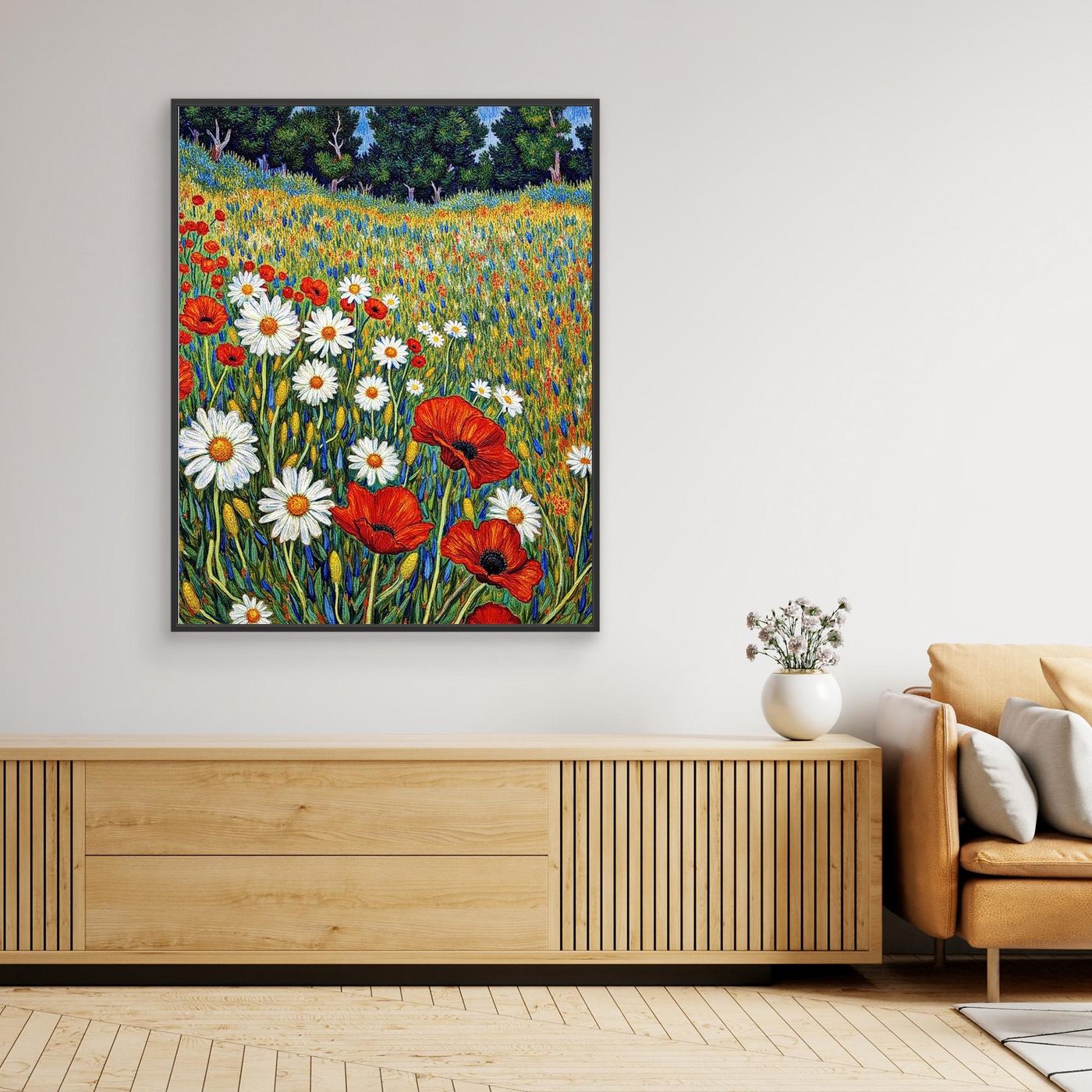 Hallway Wall Art – Floral Wildflower Meadow Canvas Print