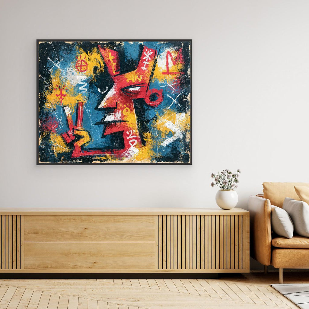 Urban Mask Framed Pop Art Canvas | Bold Wall Art