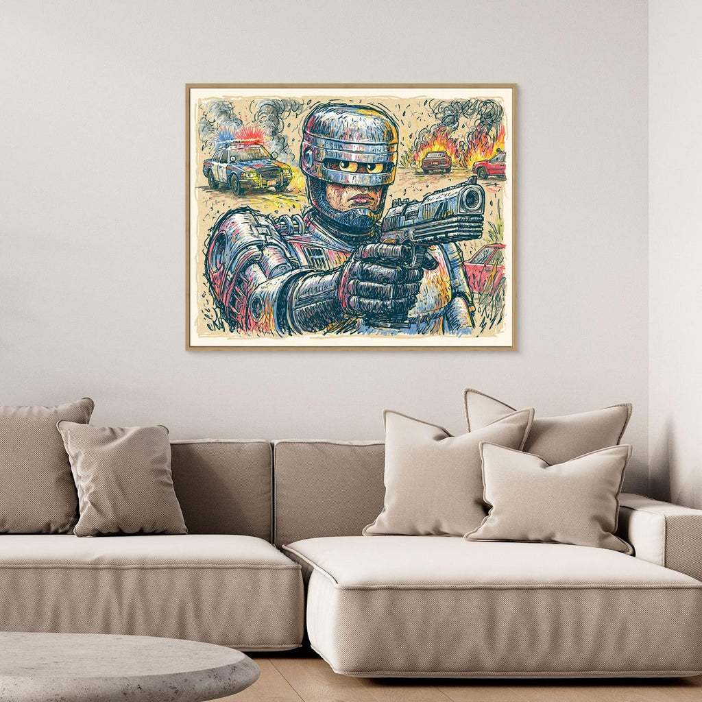 Robocop Framed Pop Art Canvas
