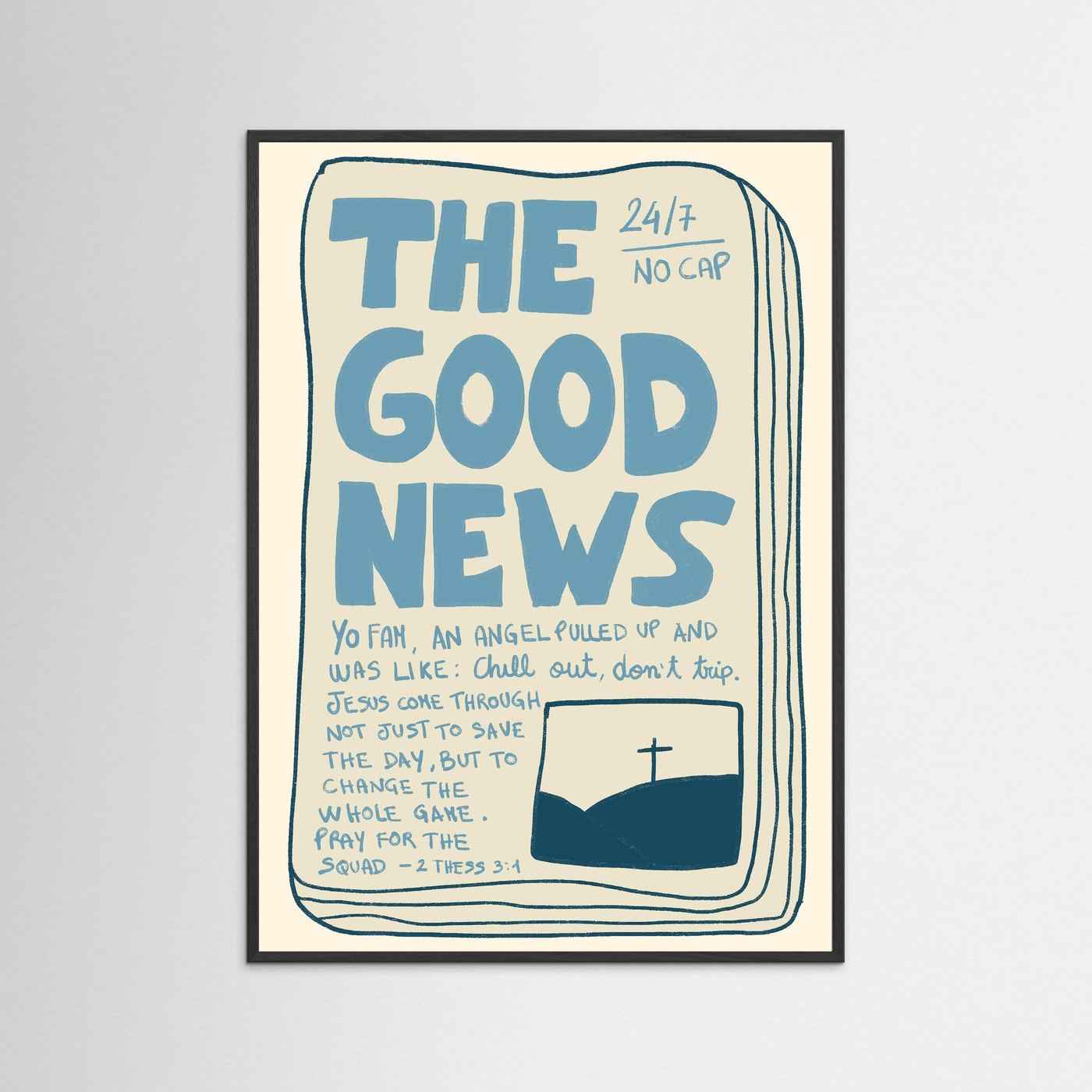 Fine Art Paper Print – The Good News Christian Wall Art