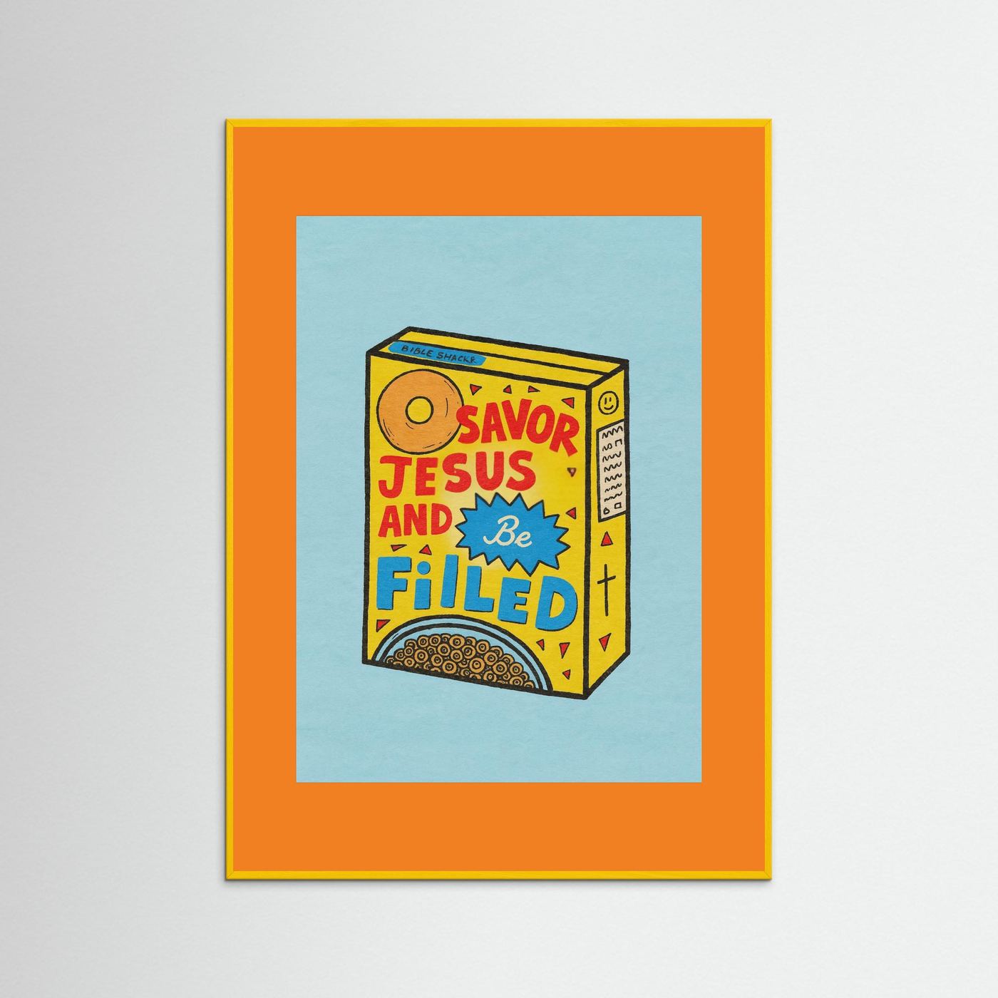 Fine Art Paper Christian Wall Art – Playful Retro Print