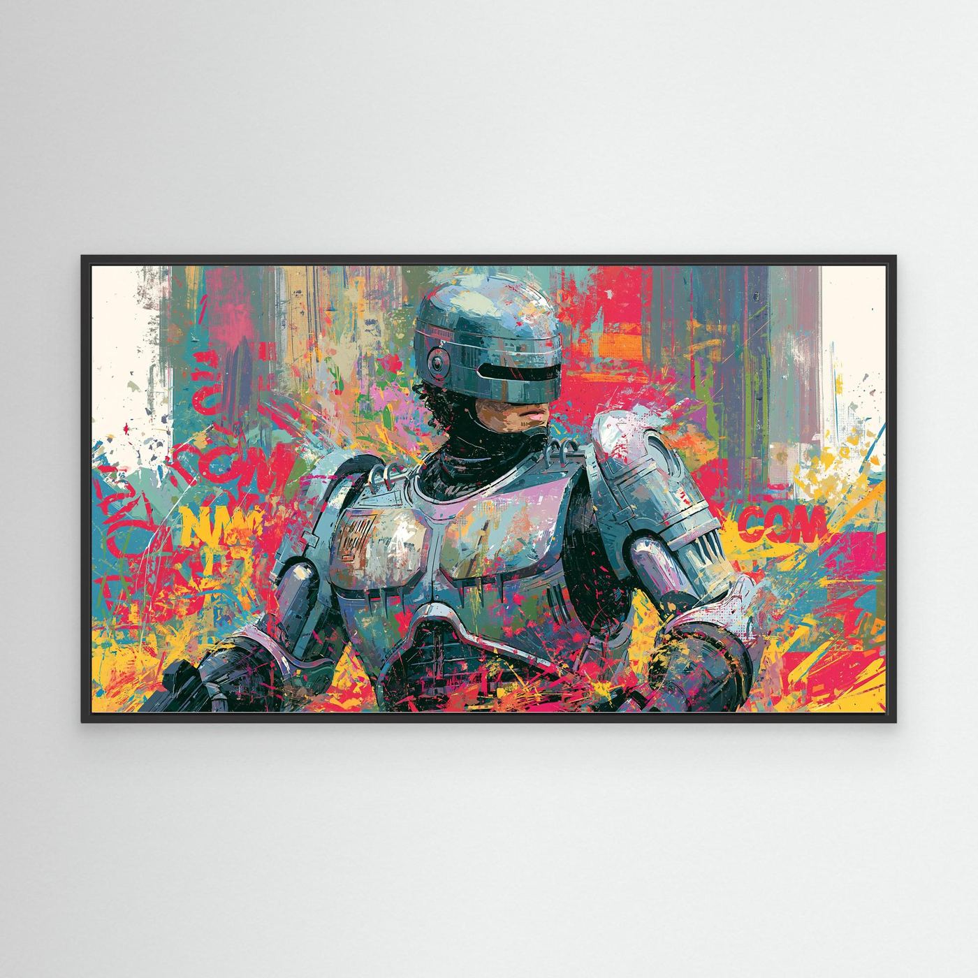RoboCop Framed Pop Art Canvas | 80s Sci-Fi Action Wall Art