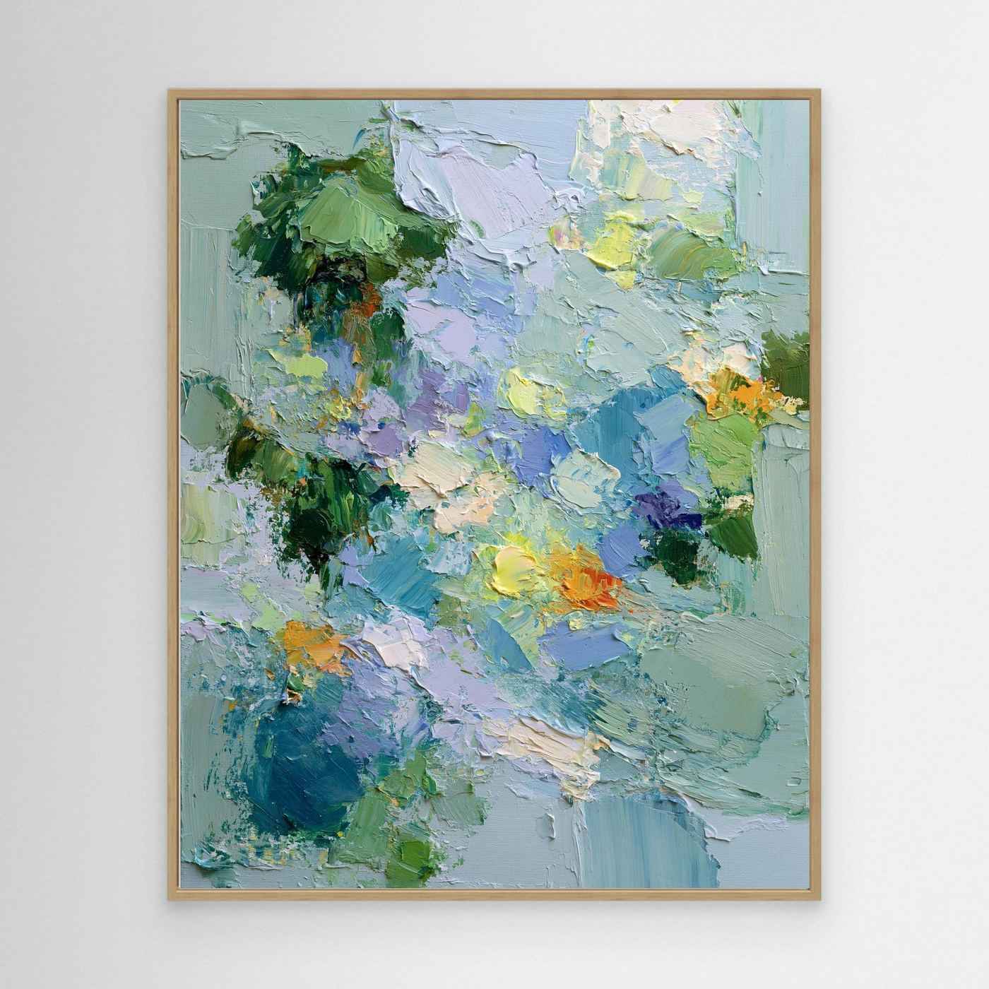 Pastel Abstract Framed Pop Art Canvas Print