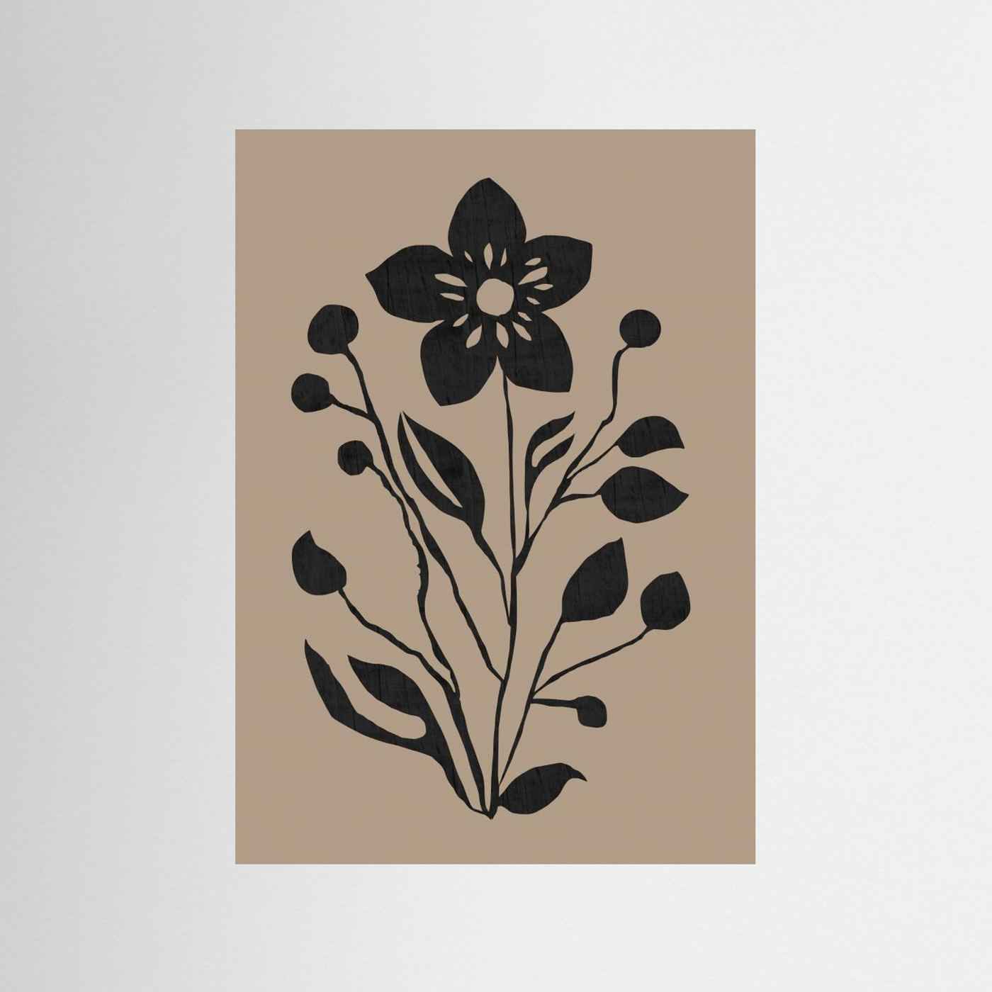 Minimalist floral wall art | Boho Living Room Print
