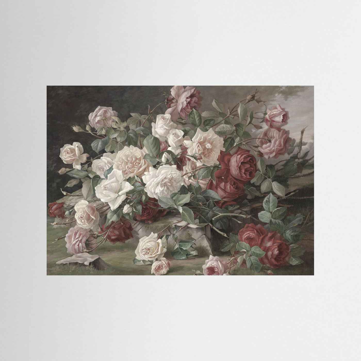 Vintage Rose Still Life Floral Fine Art Paper Print