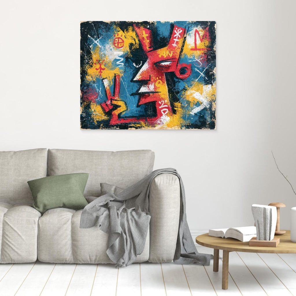 Urban Mask Framed Pop Art Canvas | Bold Wall Art