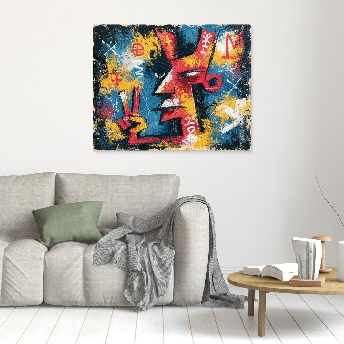 Urban Mask Framed Pop Art Canvas | Bold Wall Art