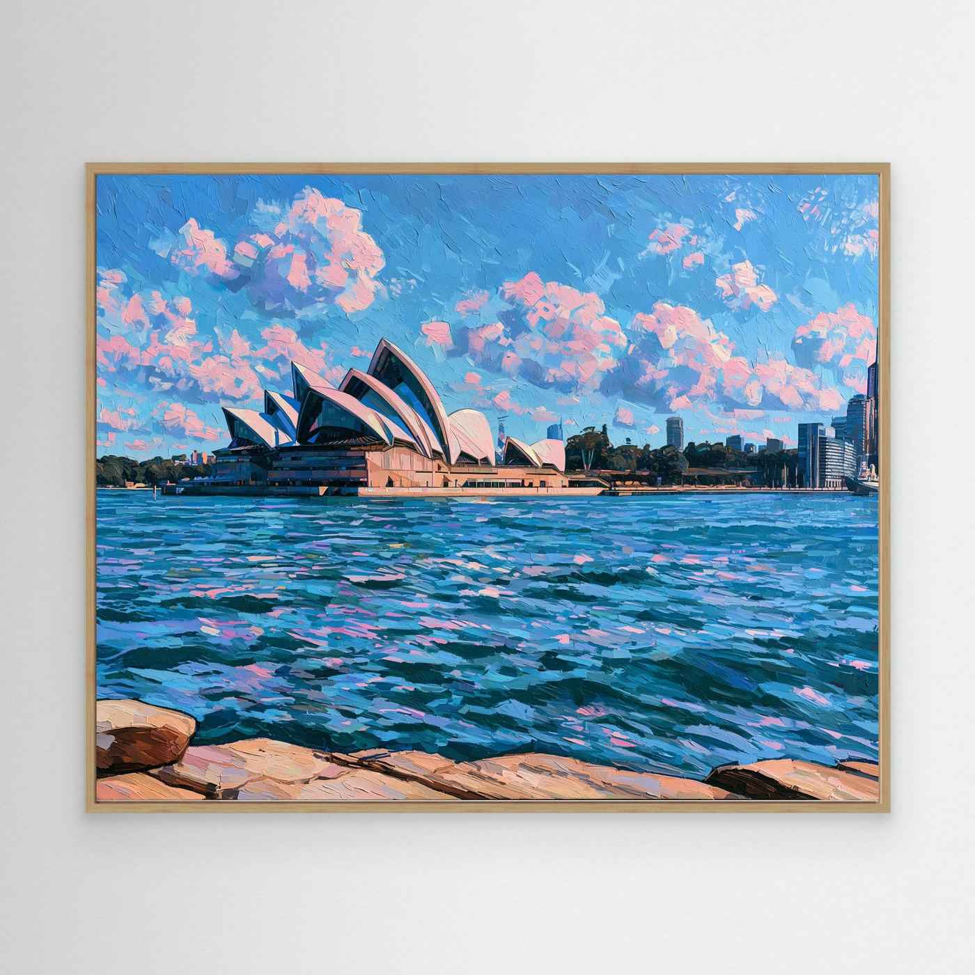 Sydney Opera House Framed Pop Art Canvas – Colourful Australian Landmark Wall Art