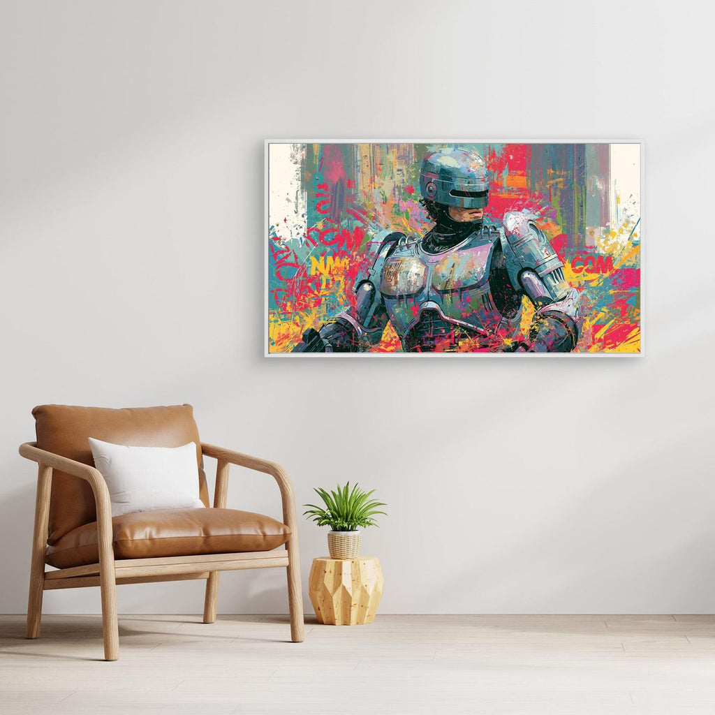RoboCop Framed Pop Art Canvas | 80s Sci-Fi Action Wall Art
