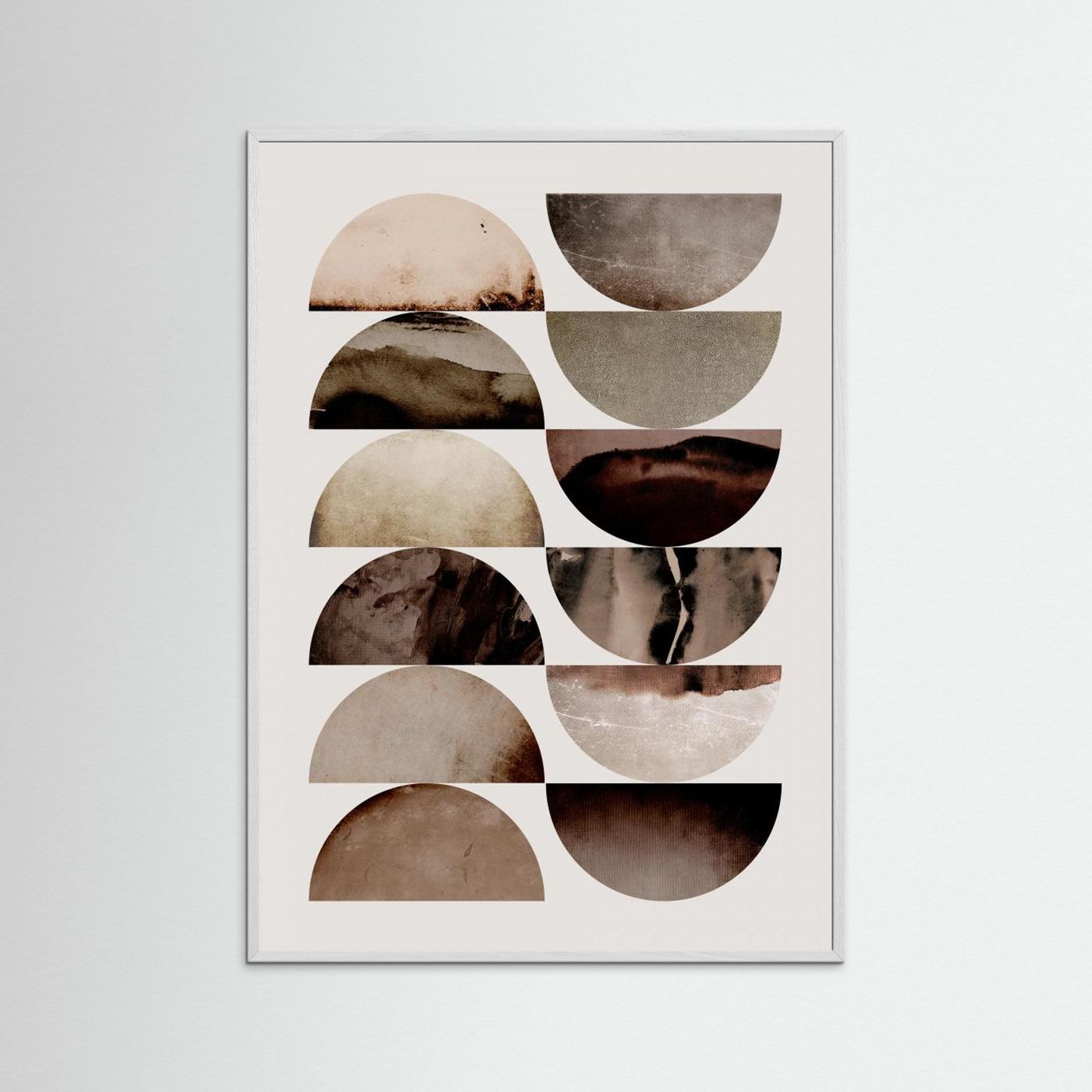Neutral Abstract Wall Art | Boho Living Room Decor