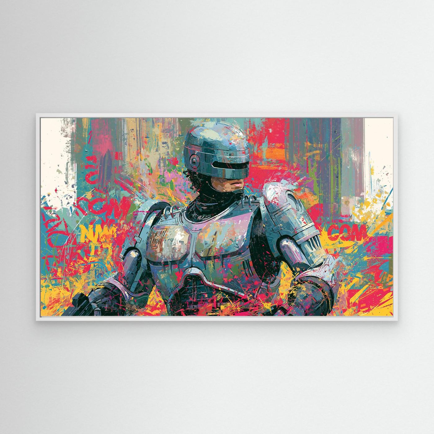RoboCop Framed Pop Art Canvas | 80s Sci-Fi Action Wall Art