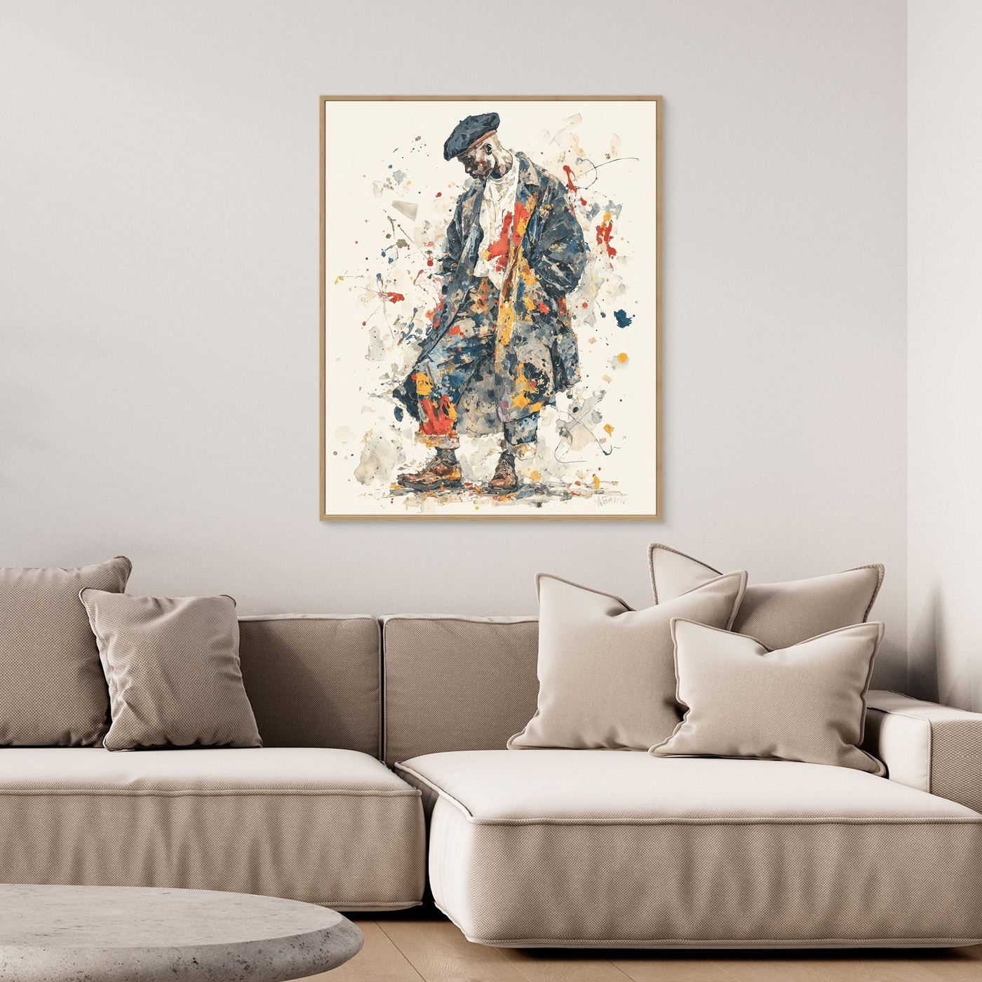 Dapper Gentleman Framed Pop Art Canvas – Urban Street Art Style