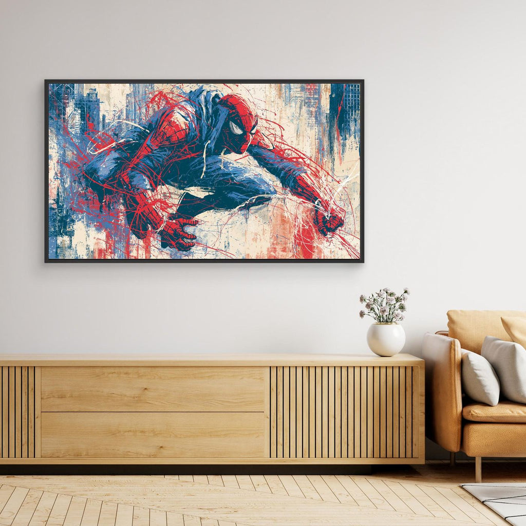 Spiderman Wall Art | Framed Pop Art Canvas