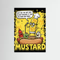 Funny Hot Dog Joke Comic Illustration Fine Art Paper Print