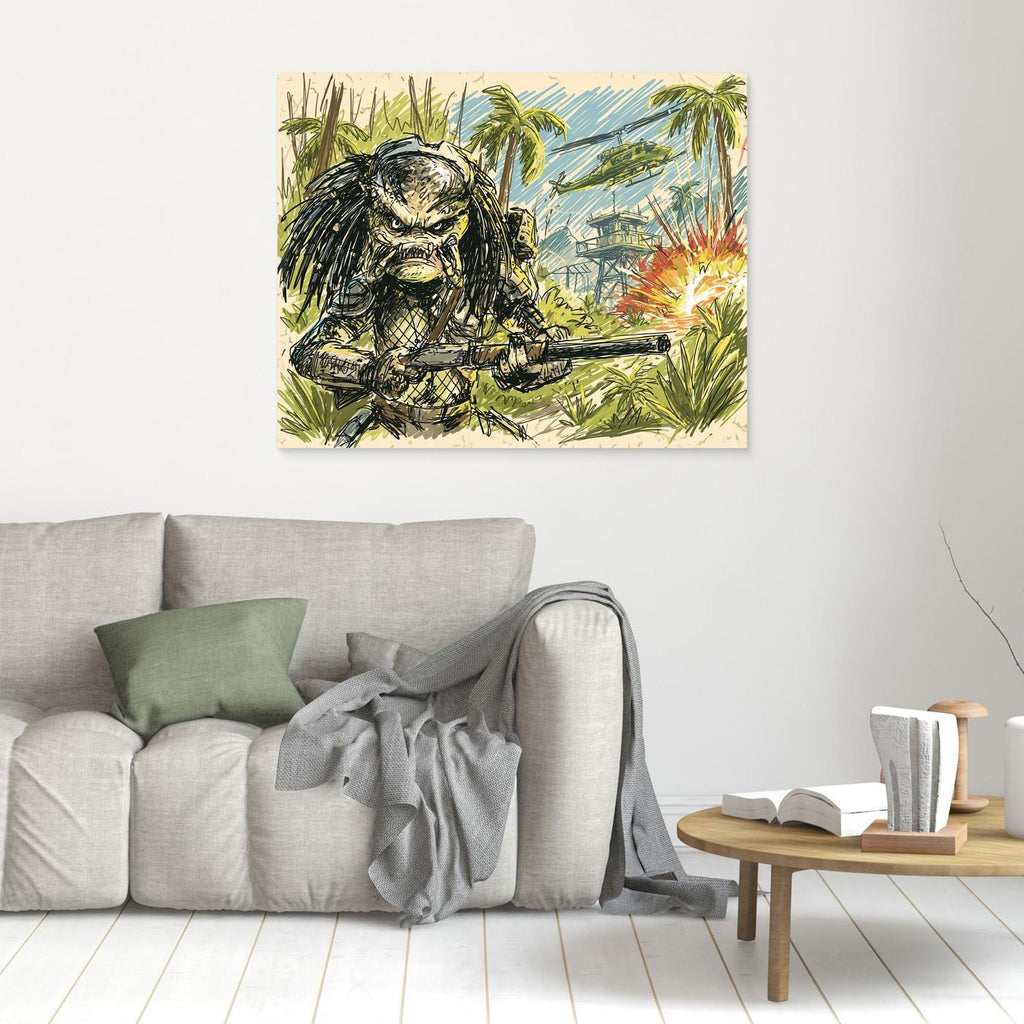 Predator Inspired Framed Pop Art Canvas