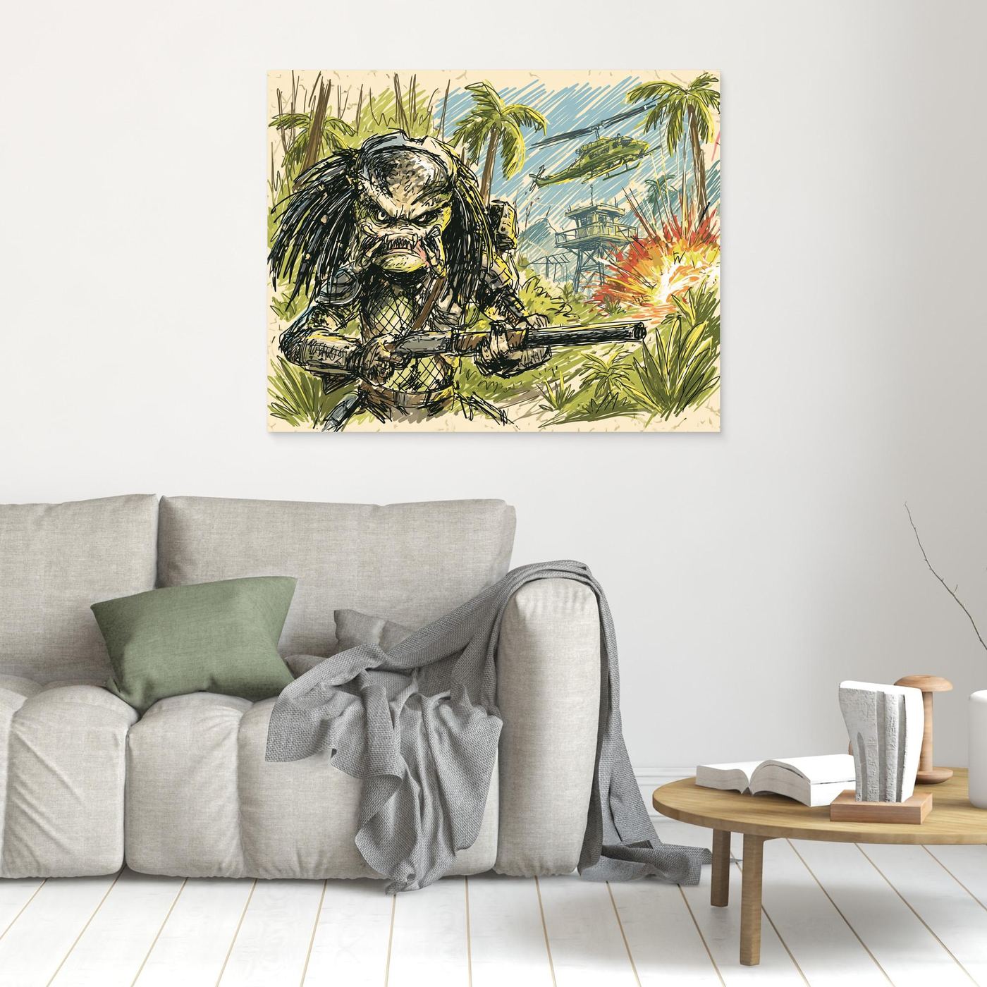 Predator Inspired Framed Pop Art Canvas