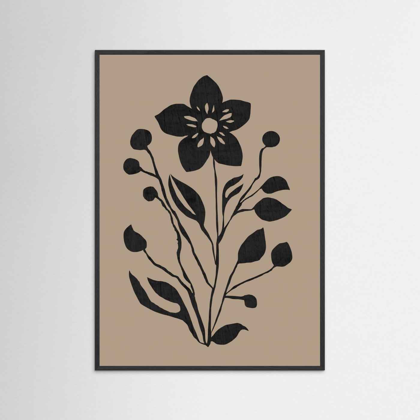 Minimalist floral wall art | Boho Living Room Print