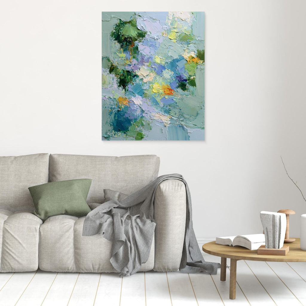 Pastel Abstract Framed Pop Art Canvas Print