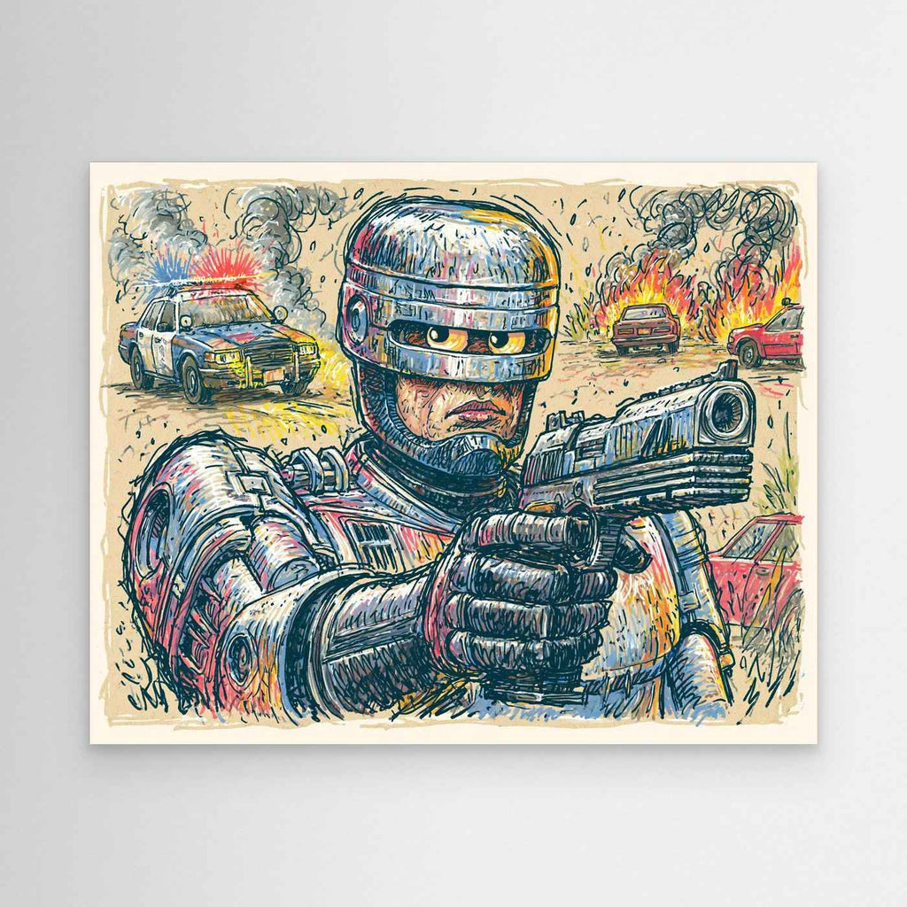 Robocop Framed Pop Art Canvas