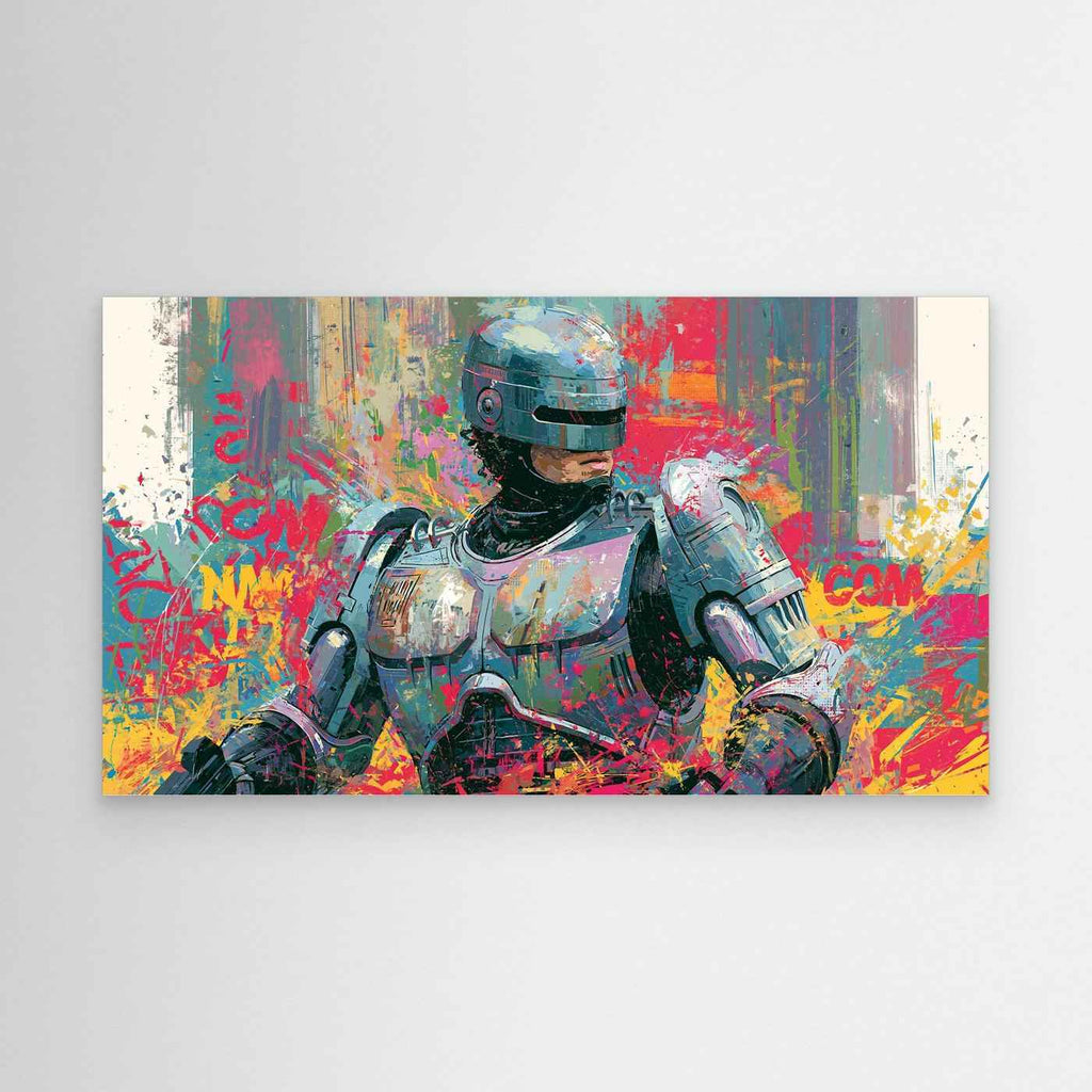 RoboCop Framed Pop Art Canvas | 80s Sci-Fi Action Wall Art