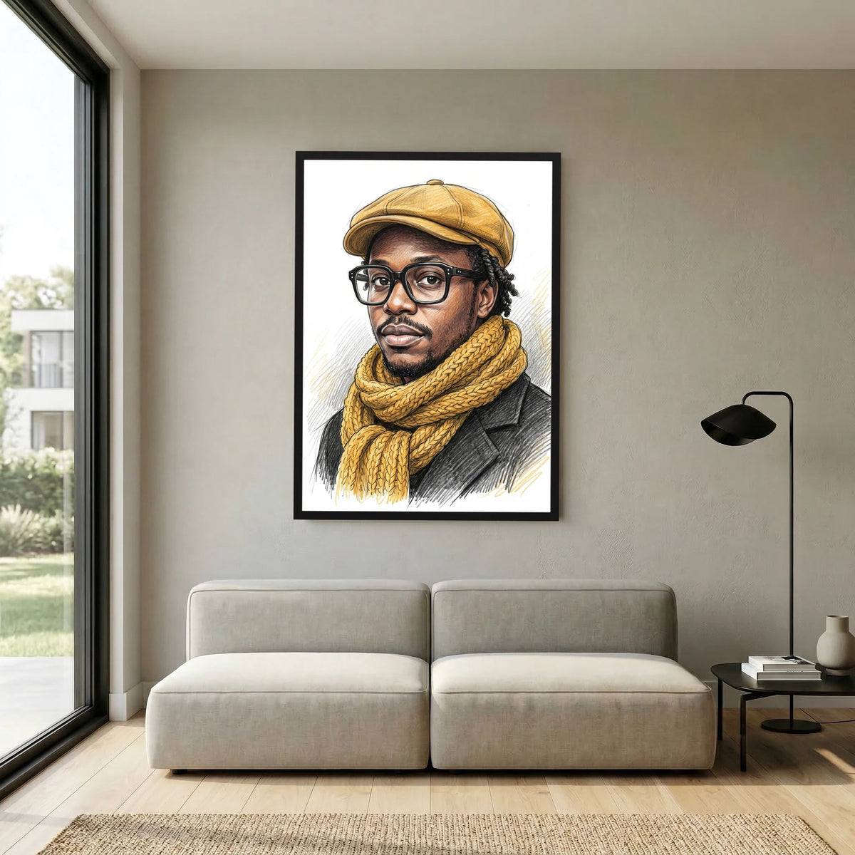 Bespoke Colored Pencil & Fine Ink Portrait | Exclusive Framed Fine Art