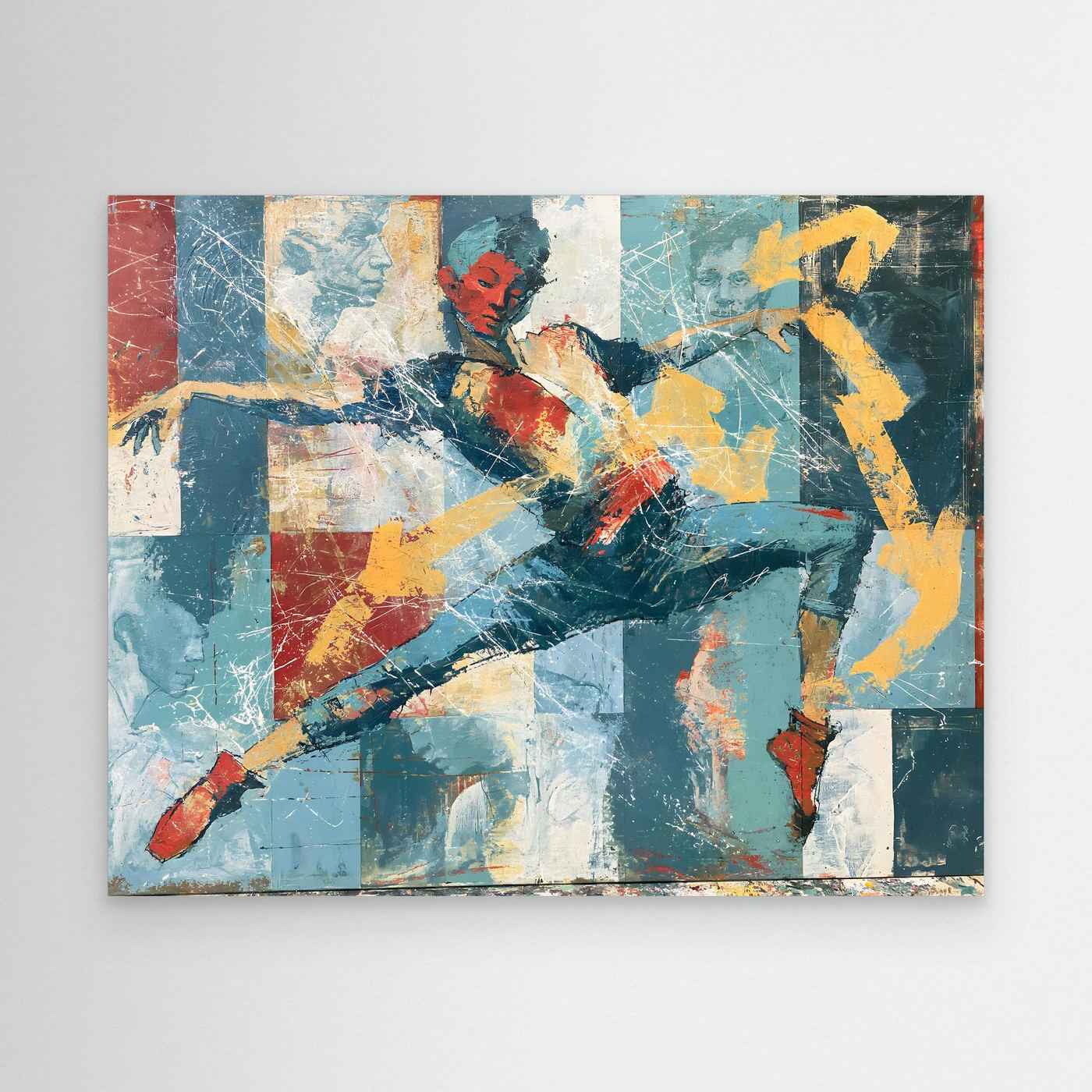 Abstract Dancer Framed Pop Art Canvas