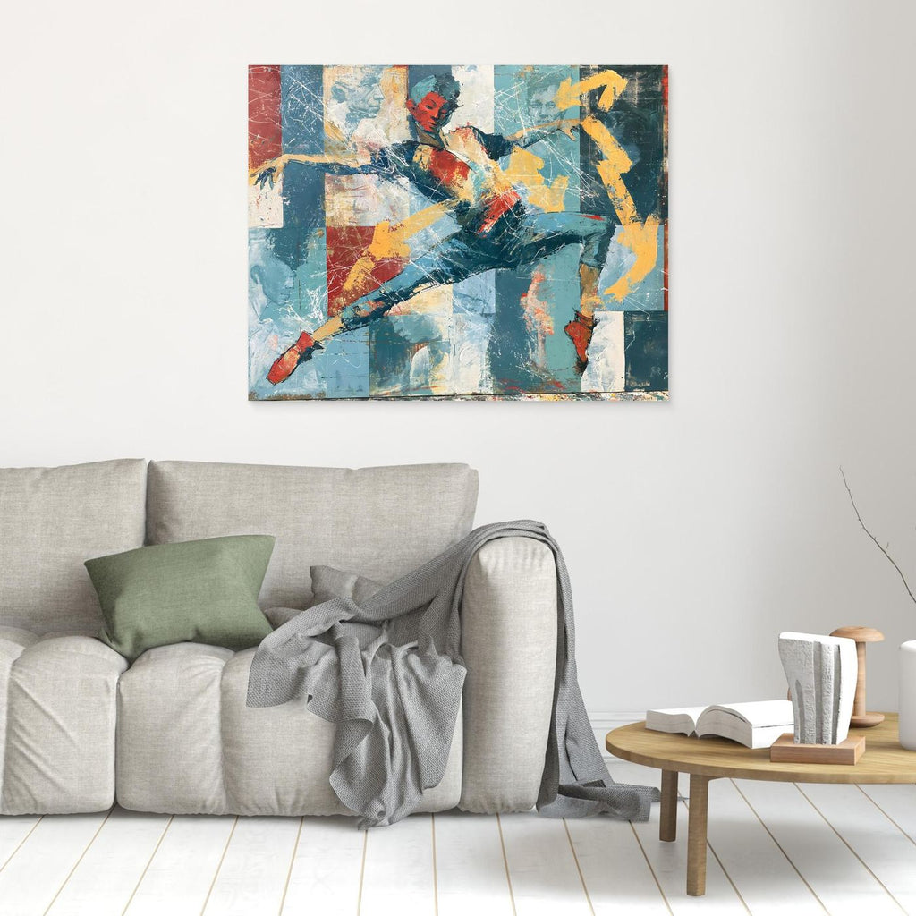 Abstract Dancer Framed Pop Art Canvas
