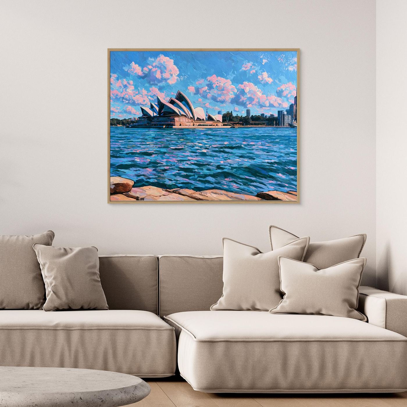 Sydney Opera House Framed Pop Art Canvas – Colourful Australian Landmark Wall Art