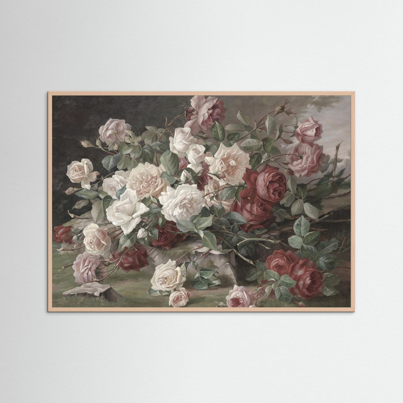 Vintage Rose Still Life Floral Fine Art Paper Print