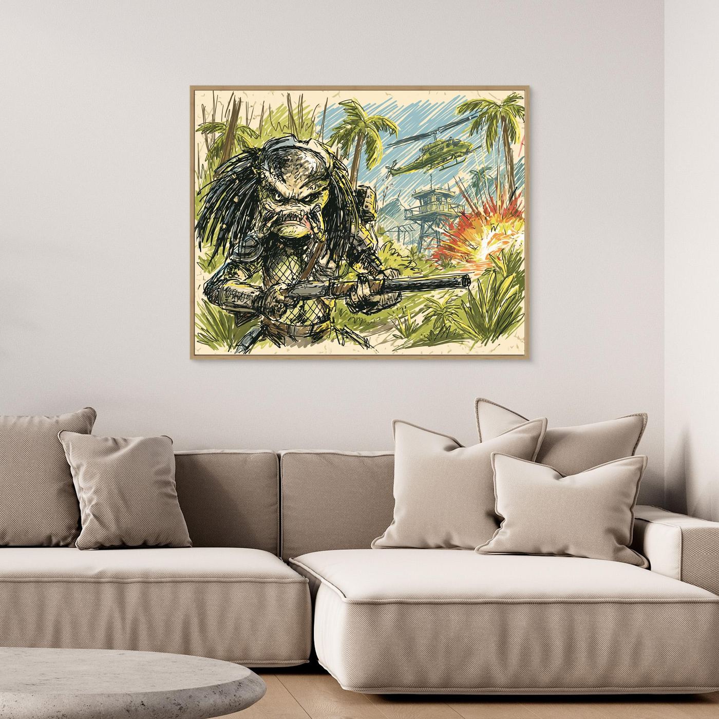 Predator Inspired Framed Pop Art Canvas