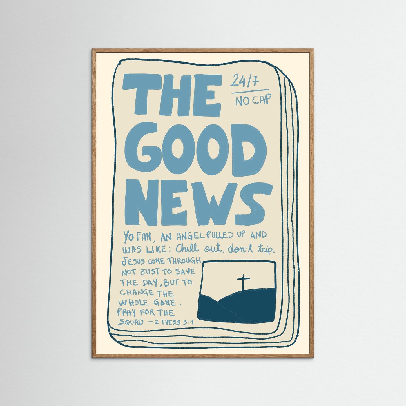 Fine Art Paper Print – The Good News Christian Wall Art