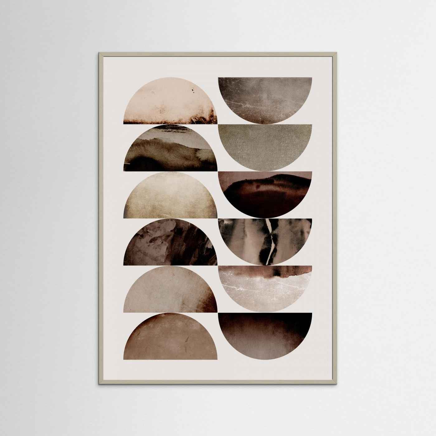 Neutral Abstract Wall Art | Boho Living Room Decor