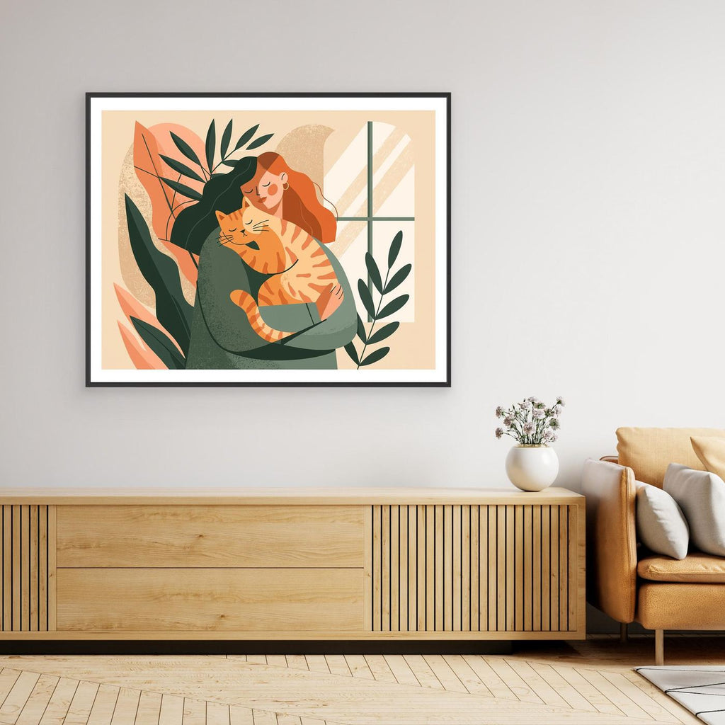 Pet Parent Framed Pop Art | Cat Lover Canvas