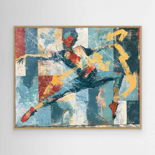 Abstract Dancer Framed Pop Art Canvas