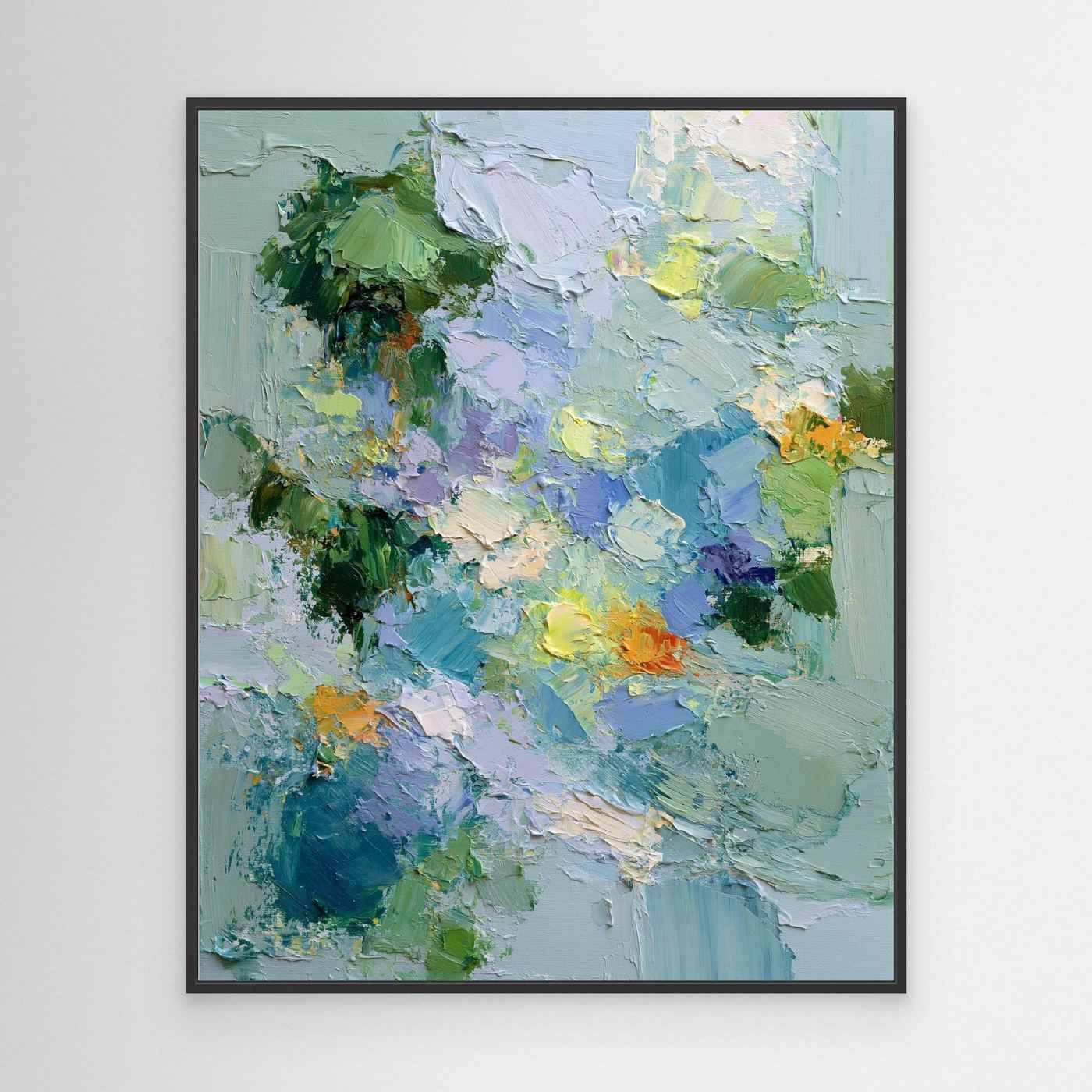 Pastel Abstract Framed Pop Art Canvas Print