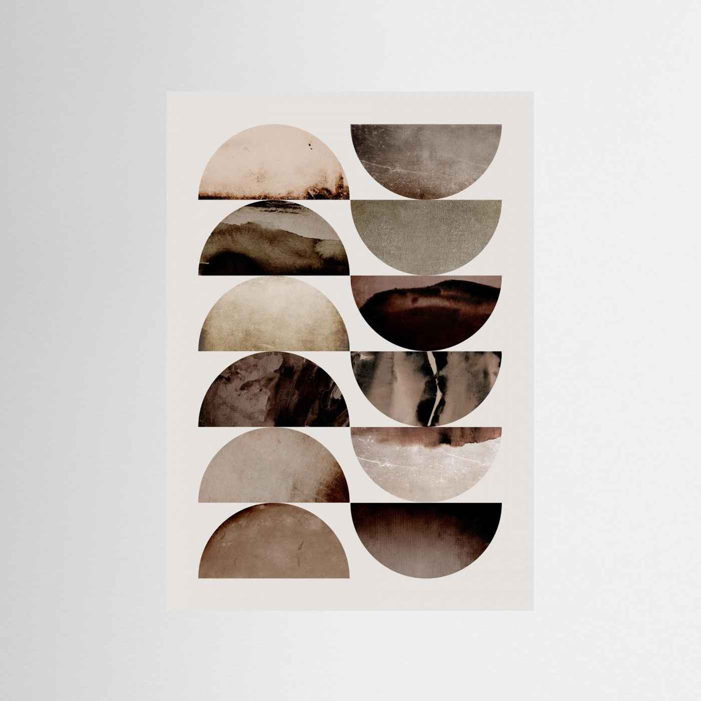 Neutral Abstract Wall Art | Boho Living Room Decor