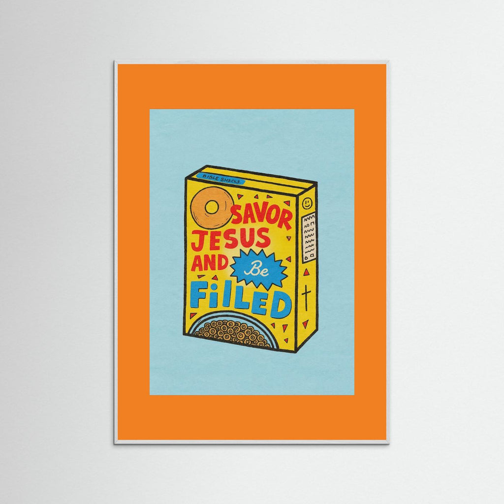 Fine Art Paper Christian Wall Art – Playful Retro Print